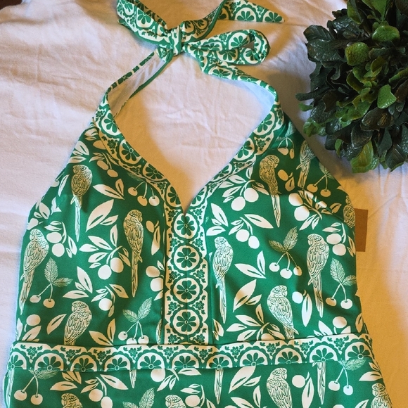 Boden Green Floral One Piece Swimsuit - Picture 3 of 7